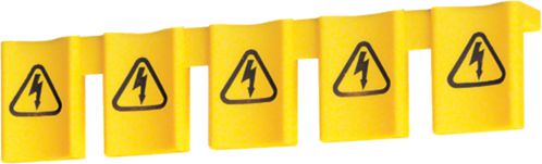 Hager Osłona przed dotykiem do szyn grzebieniowych kołkowych i widełkowych żółta (KZ059 )