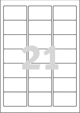 Avery Zweckform ETYK.ZF J8560 63,5X38,1 25 ARK./525/ ETYKIETA - J8560-25