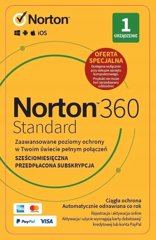 Norton 360 Standard PL 1 - device - licencja na 6 miesięcy