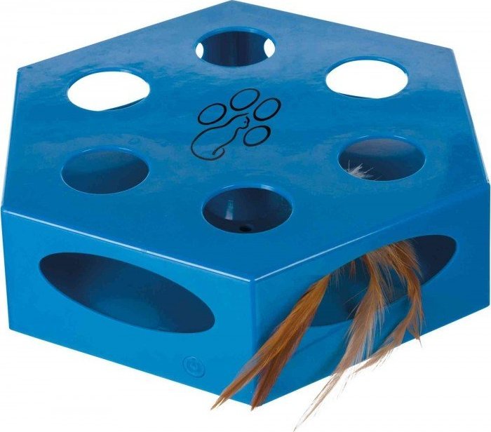 Trixie Turning feather z plastiku ? 22 cm, niebieski
