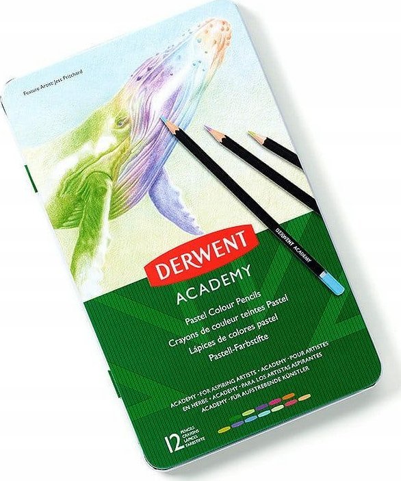 Derwent Kredki Derwent pastele 12 pud metal