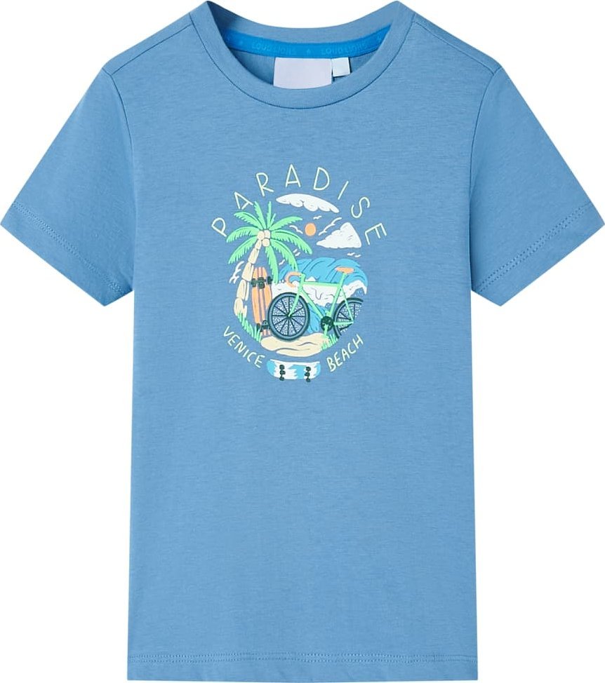 vidaXL Koszulka dziecięca, kolor średni niebieski, 92