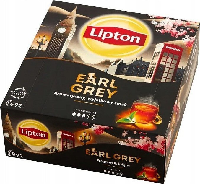 Lipton LIPTON EARL GREY Herbata Czarna 92 torebki