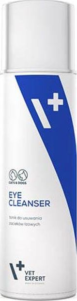VetExpert VETEXPERT Eye Cleanser - specjalistyczny tonik pod oczy dla psów i kotów ras białych. Wspomaga usuwanie zacieków łzowych, 100 ml