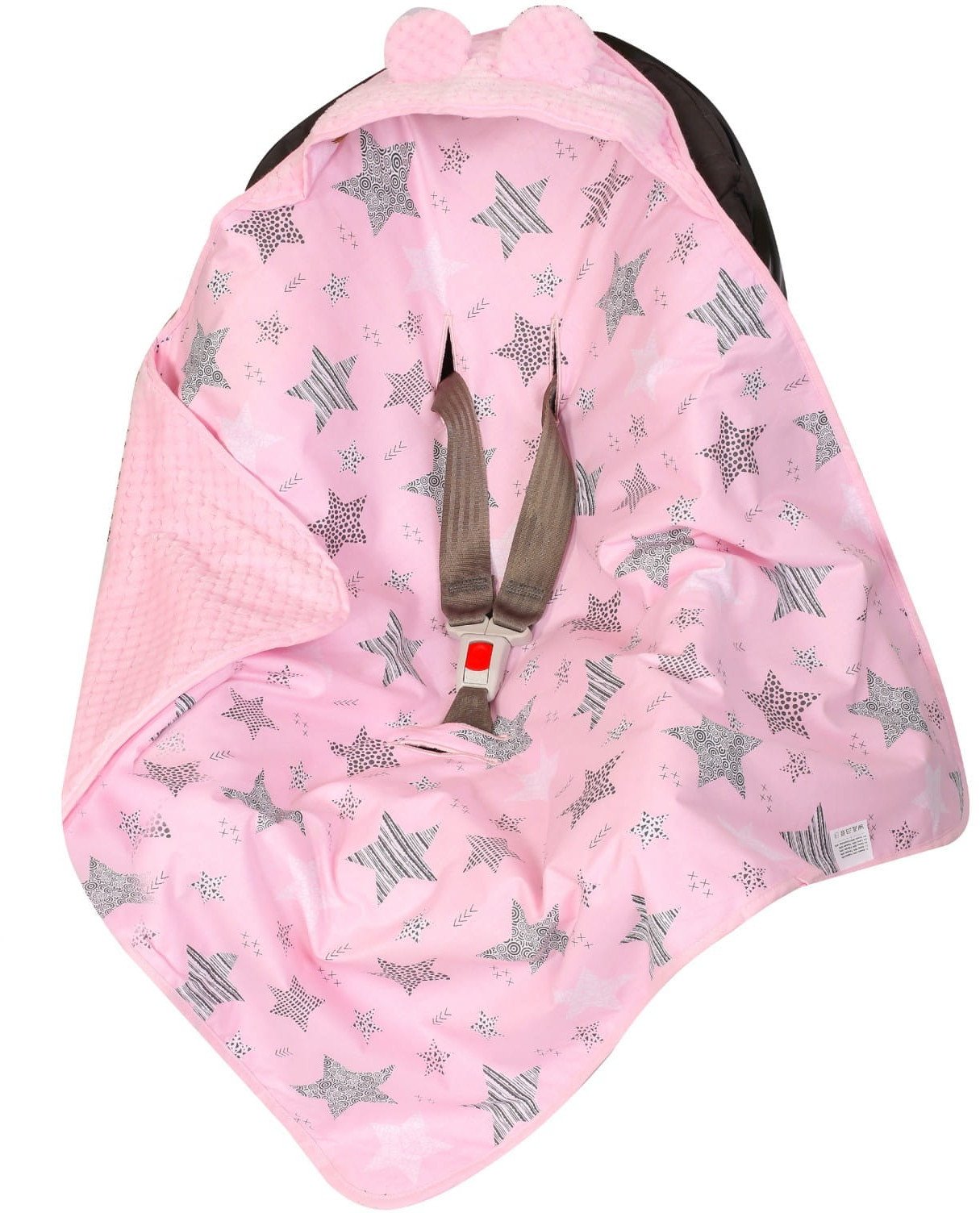 UVIE Kocyk zawijak do fotelika 80 x 80 cm różowy