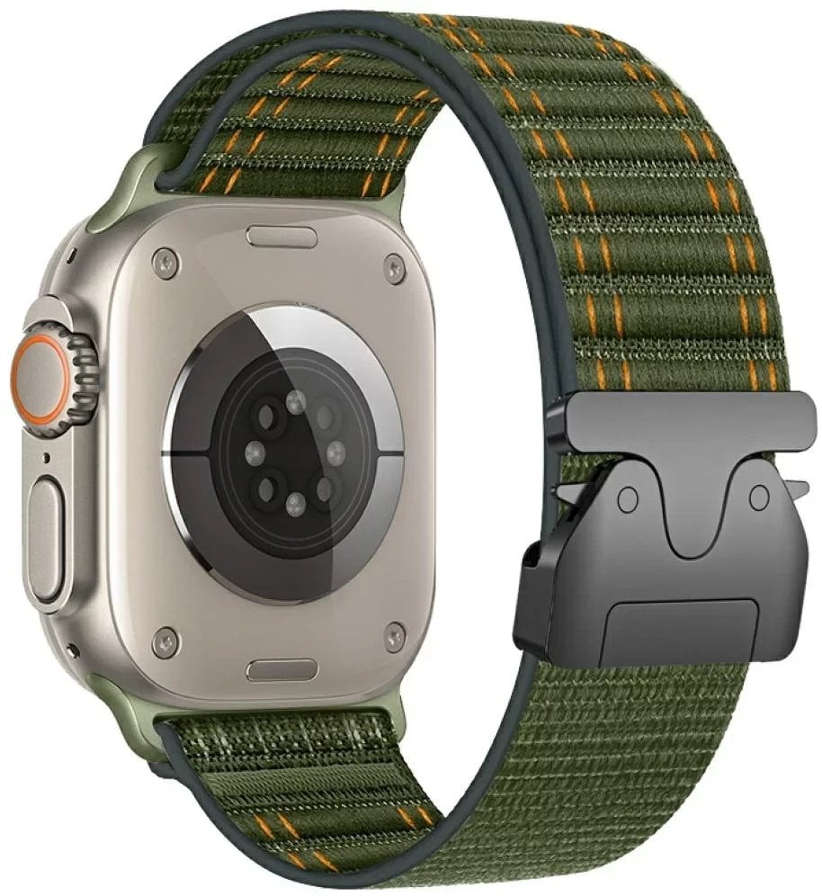 Pasek Beline Woven Nylon Diagonal Style Parachute do Apple Watch 42/44/45/49mm zielony