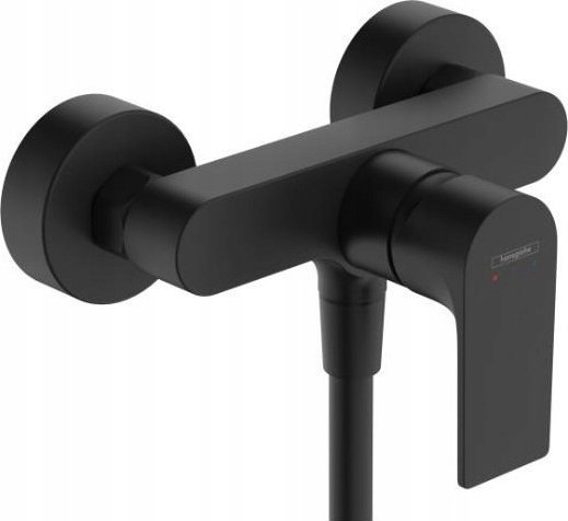 Rebris E - Jednouchwytowa bateria prysznicowa natynkowa; czarny mat