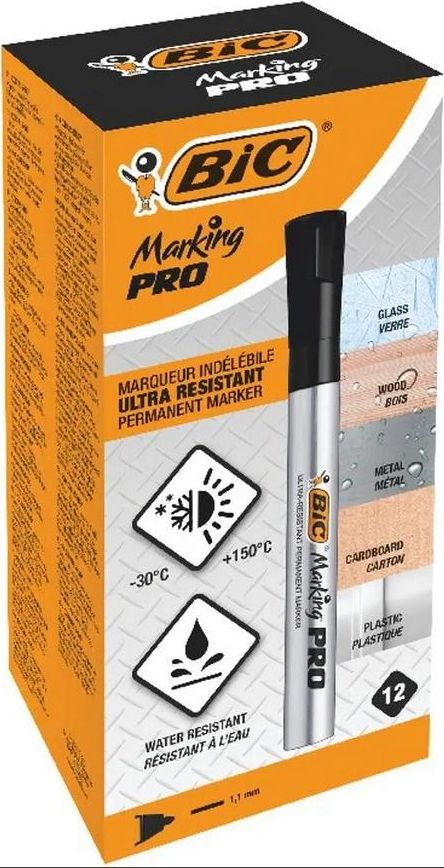 Bic Marker Marking PRO czarny (12szt) BIC
