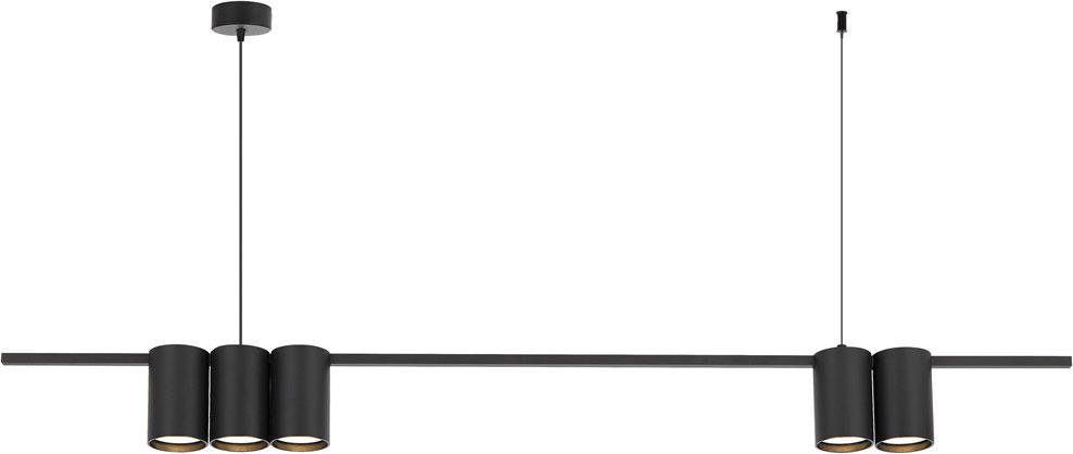 Pakabinamas šviestuvas - Genesis black, 5xgu10, juodas