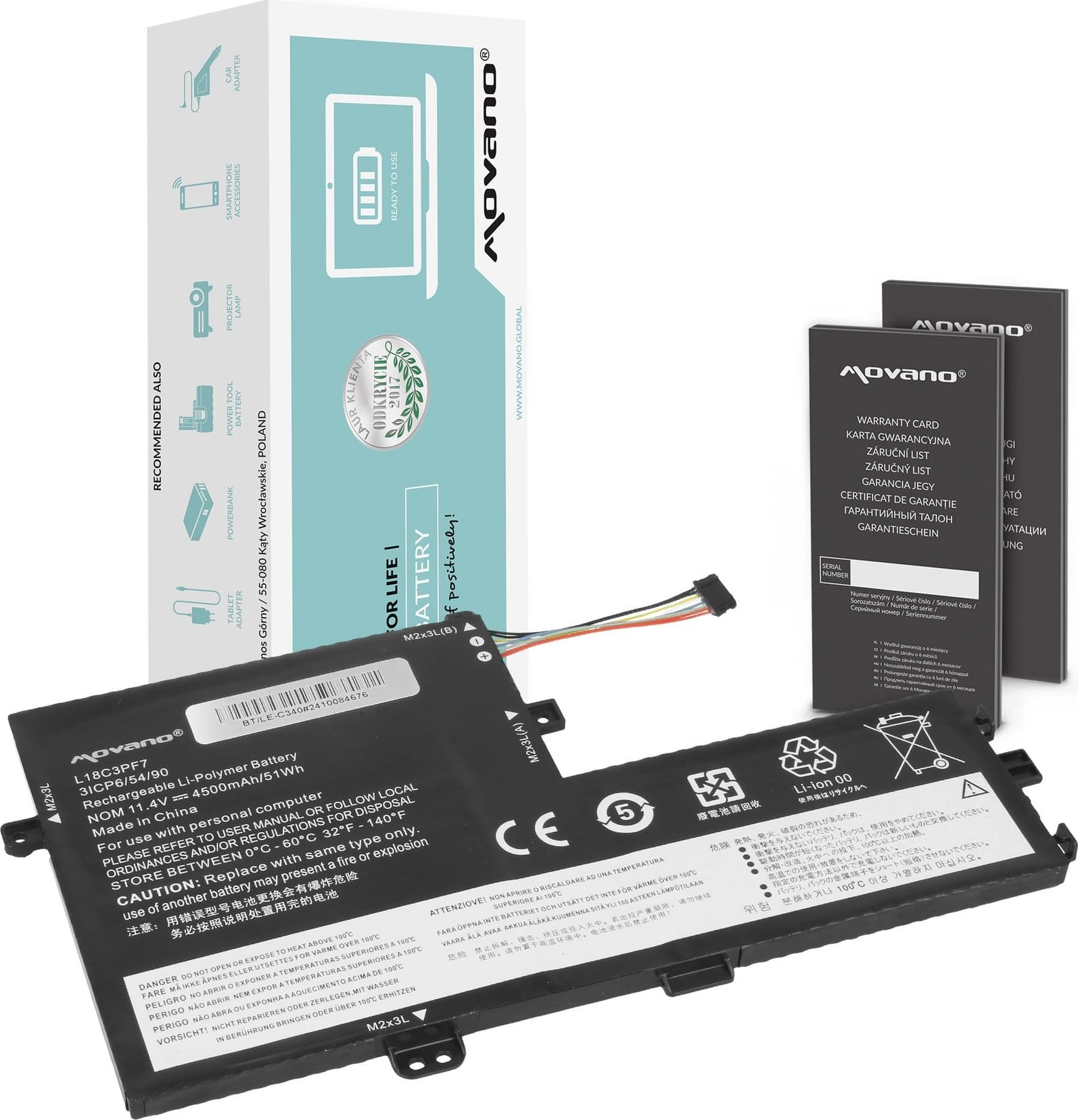 Bateria Movano do Lenovo IdeaPad C340-15IIL, S340-15IIL