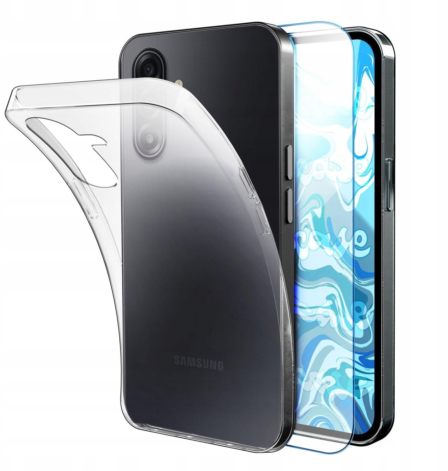 4kom.pl Etui Do Samsung Galaxy A17 4G / 5G (Przezroczysty, Silikonowy) Szkło