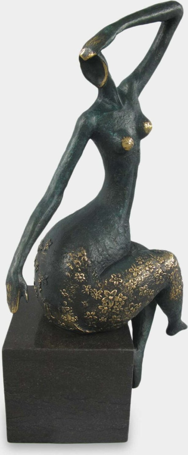 rzezbyzbrazu Modernistyczna Pozująca Kobieta Rzeźba z Brązu