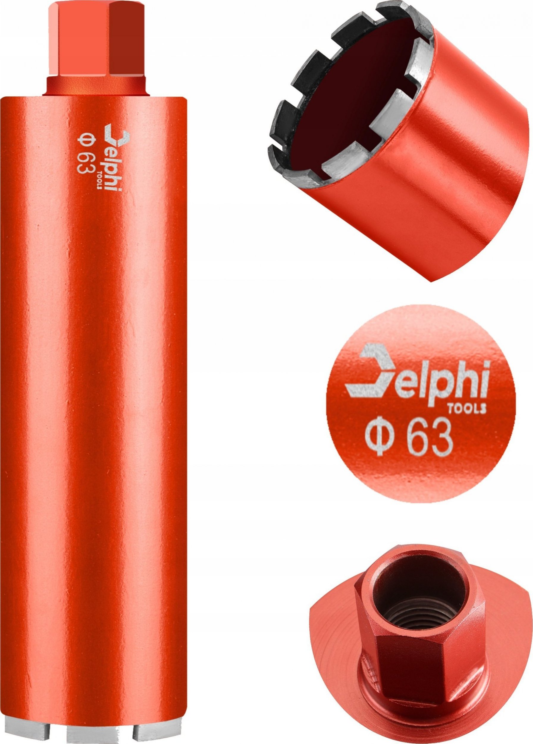 Wiertło Delphi Tools WIERTŁO KORONOWE DIAMENTOWE DO BETONU 63 x 450mm