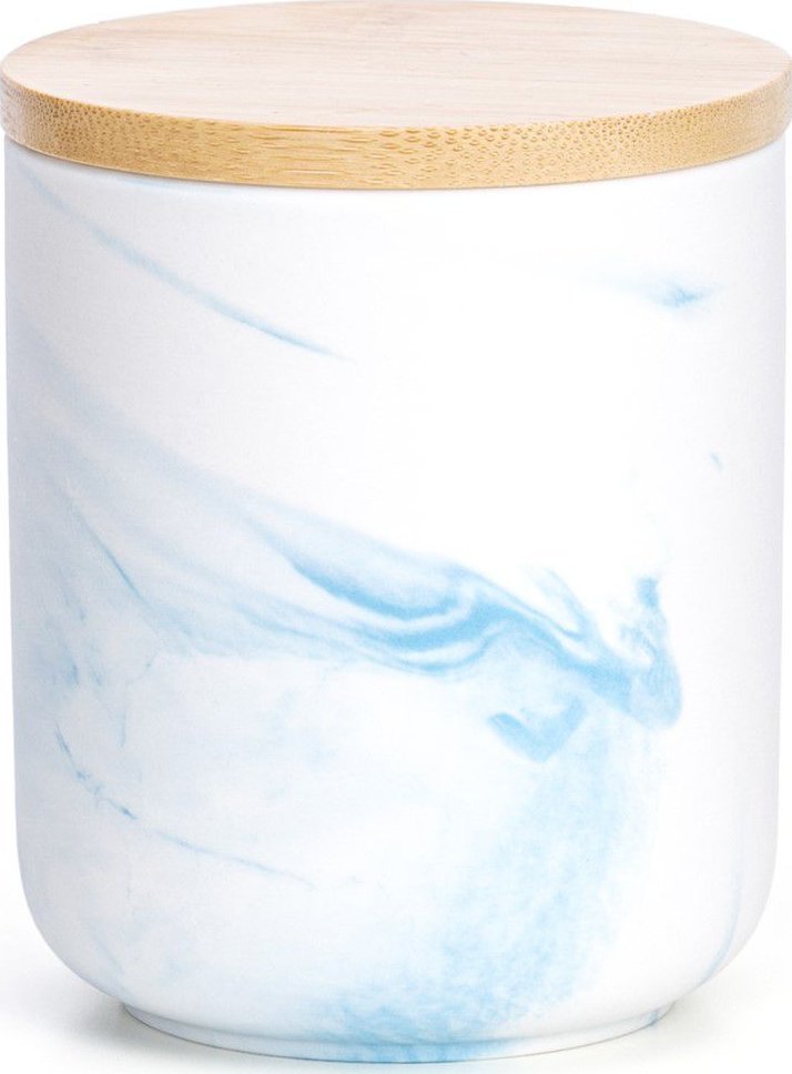 AmeliaHome AmeliaHome Pojemnik organizer ceramiczny z pokrywką APALLA 8,5X9,4 błękitny