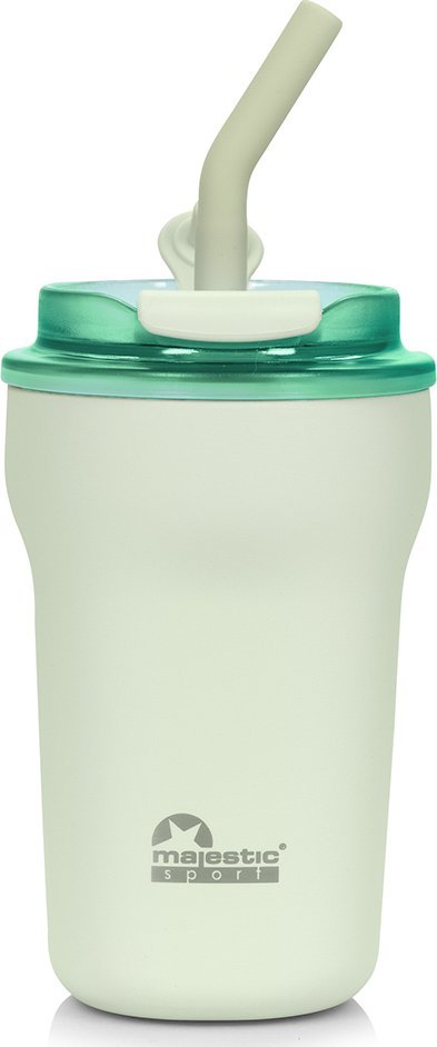 Kubek termiczny ze słomką Majestic Sport Hoody 420 ml zielony