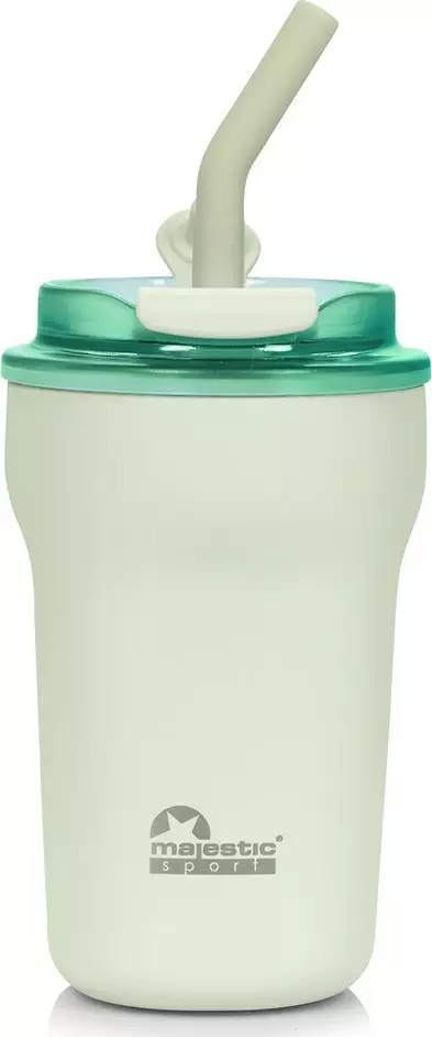 Kubek termiczny ze słomką Majestic Sport Hoody 420 ml zielony