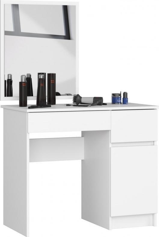 Fabryka Mebli Akord TOALETKA KOSMETYCZNA Z LUSTREM P-2/SL 500x600 PRAWA BIAŁA