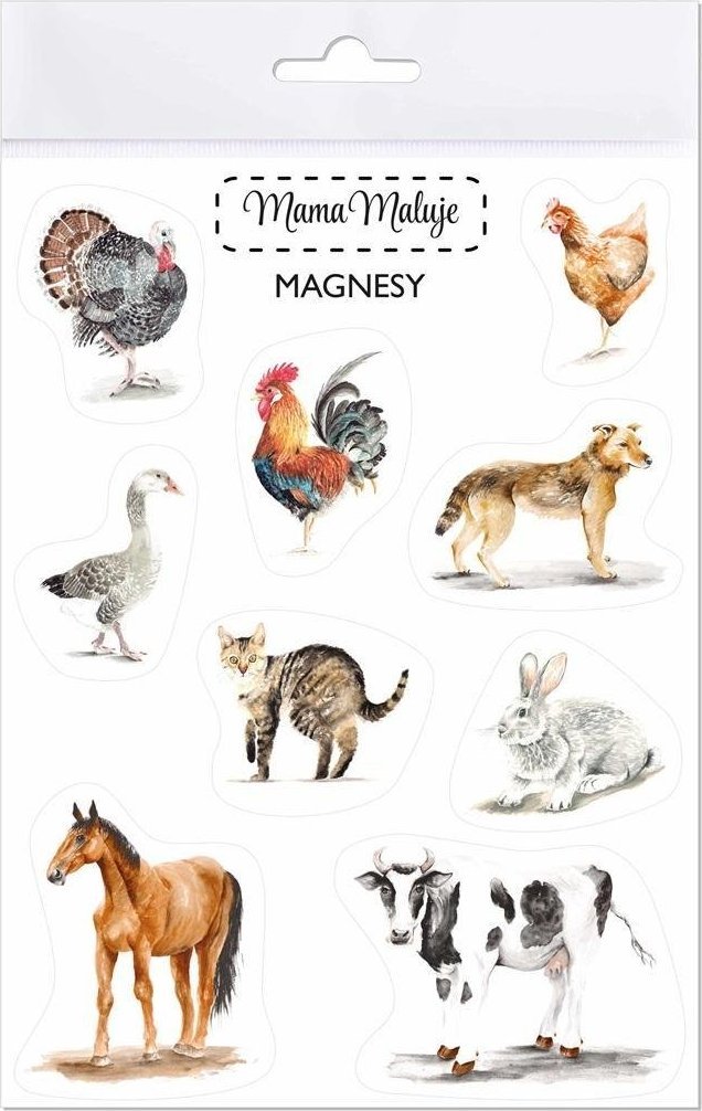 Mama Maluje Magnesy Zwierzęta wiejskie