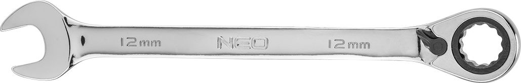 Neo Klucze oczkowe (Klucz płasko-oczkowy z grzechotką i przełącznikiem 12 mm)