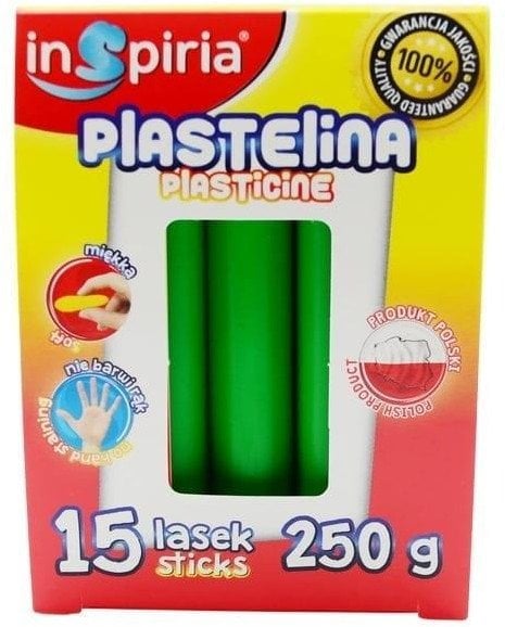 Plastelina zielona 15 lasek 250g