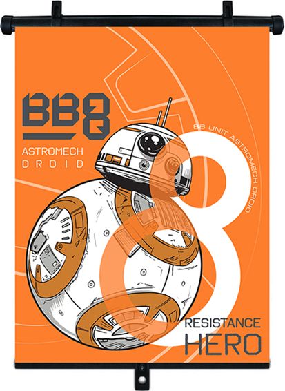 Roleta na przyssawki 36x45cm Star Wars BB8 uniwersalny