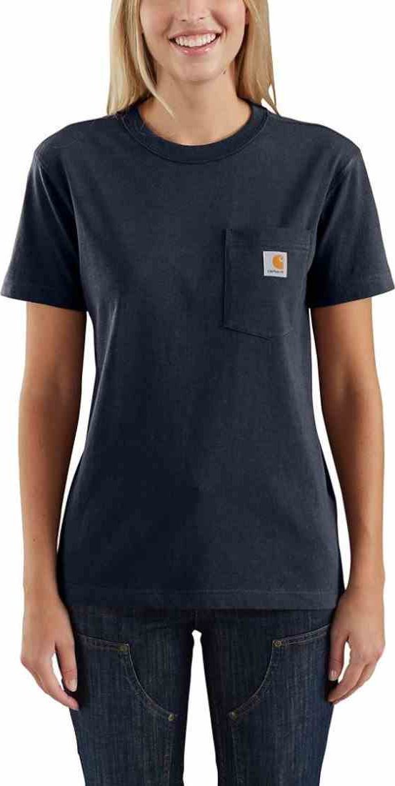 Carhartt Koszulka Carhartt WK87 Workwear Pocket S/S Navy