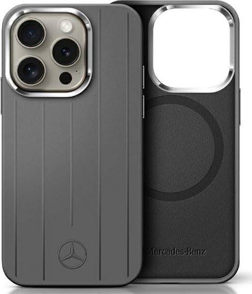 Mercedes Mercedes MEHMP16X23SUVSA iPhone 16 Pro Max 6.9" szary/grey hardcase Silicone Vertical Tonal Stripes MagSafe