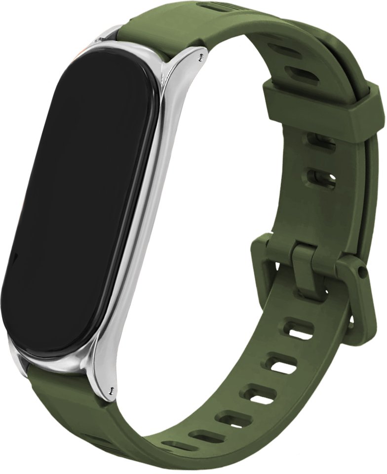Opaska / pasek z ramką ChronSmarta do smartband'a Xiaomi Mi Band 7 (Zielony)