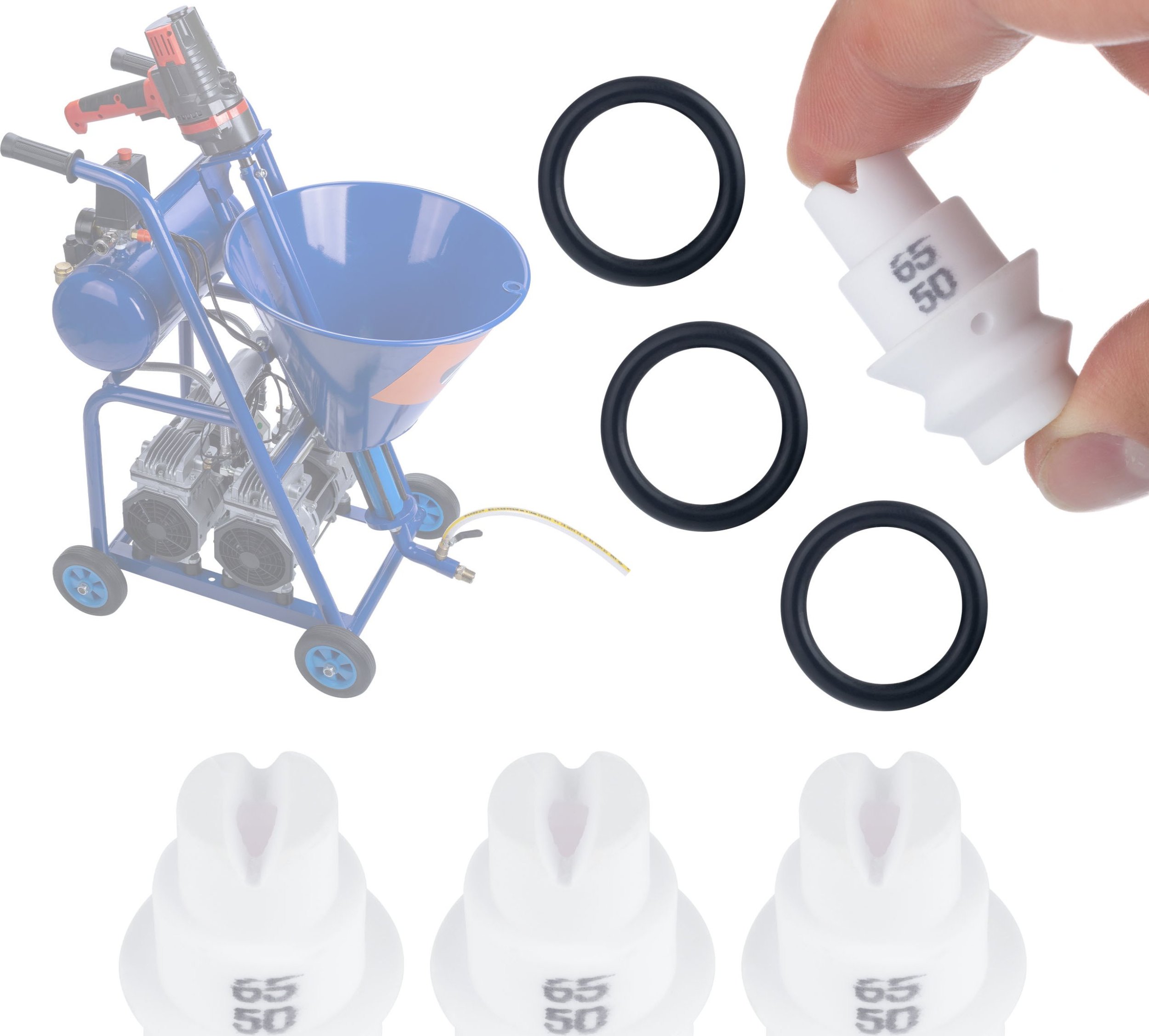 Rosfix ZESTAW DYSZ 30 40 60 DO AGREGATU TYNKARSKIEGO ROSFIX BLUE DRAGON BD57 BD41