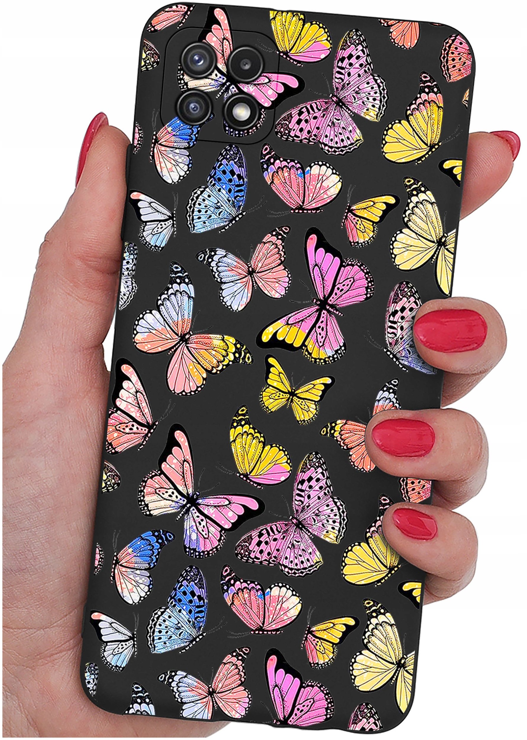 Etui do Samsung A22 5G WZORY |SILIKONOWE MATT CASE + SZKŁO 9H