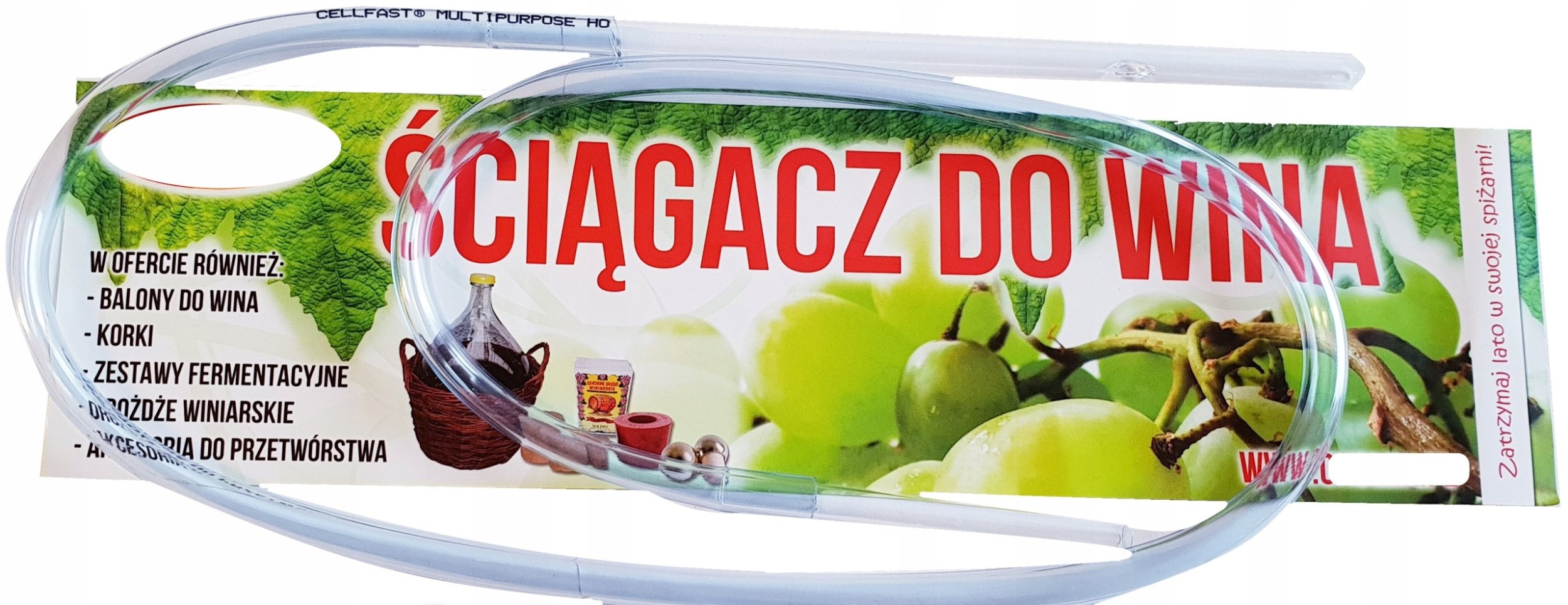 ŚCIĄGACZ DO WINA ZE SZKLANYMI KOŃCÓWKAMI - 100CM