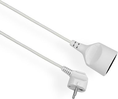 Elgotech Przedłużacz Economic 1 gniazdo z/u biały 2m (EPS-102)