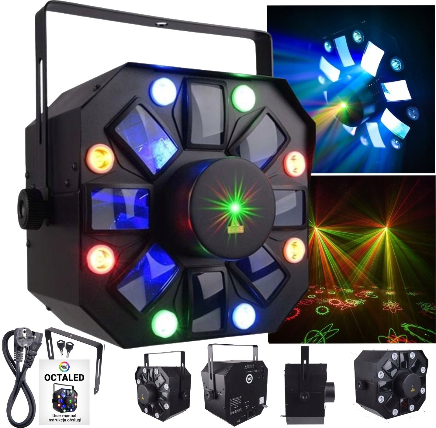 LIGHT4ME ML LIGHT4ME OCTALED efekt świetlny disco RGBWA flower