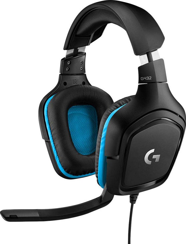 Słuchawki Logitech G432 Niebieskie (981-000770)