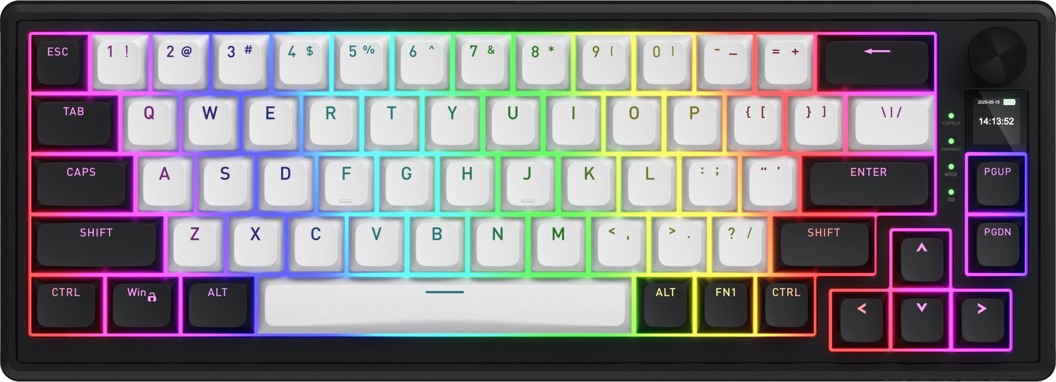 Klawiatura Hator Skyfall 65 Mag Ultima 8K Wireless Aurum Ice Magnetic (HTK3860)