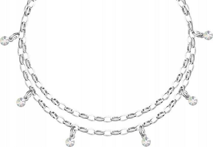 Radziszewska Jewellery Bransoletka na nogę srebro kryształki