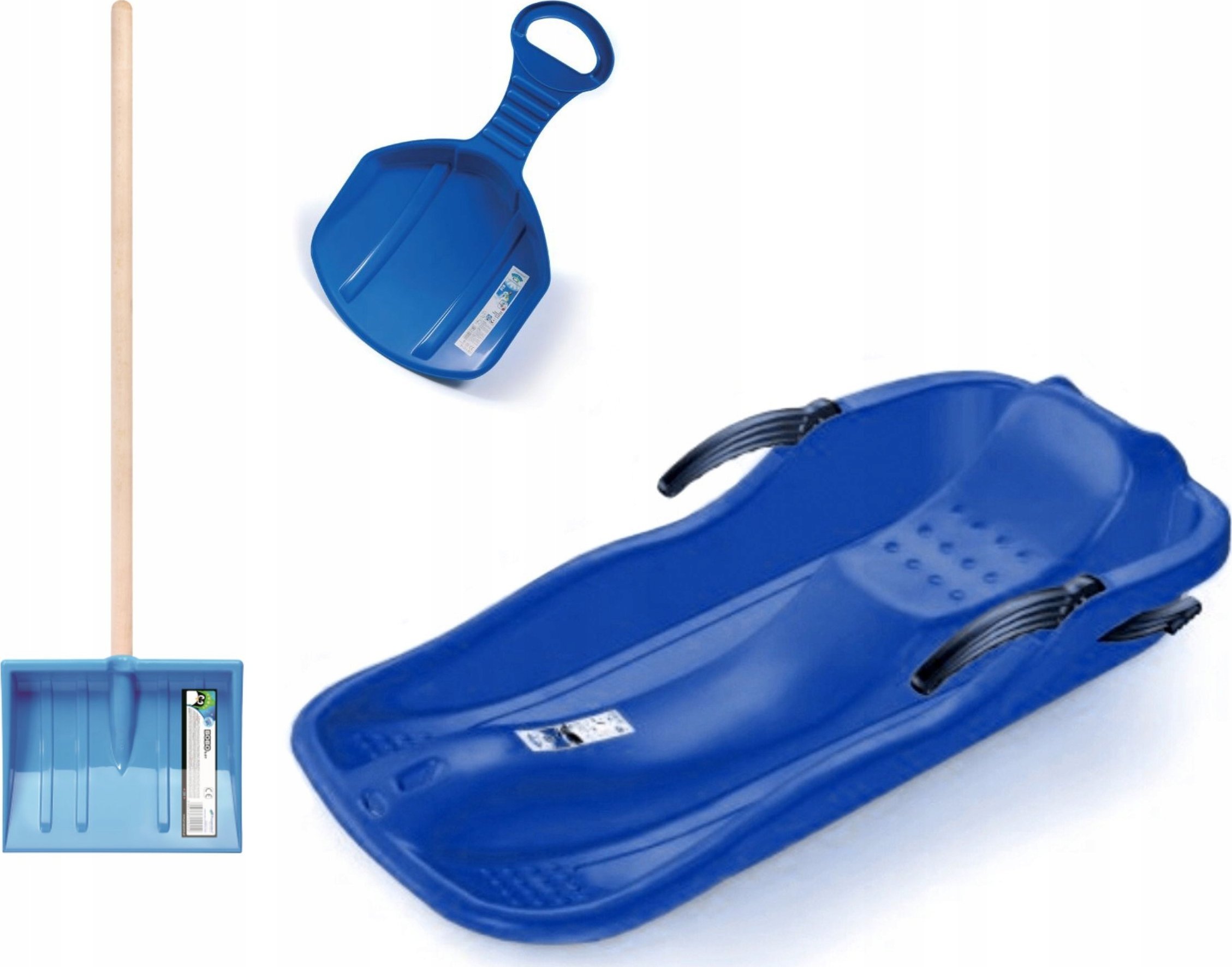 Sanki Bobslej z hamulcami, ślizg Jabłuszko, Łopata do śniegu dla dziecka