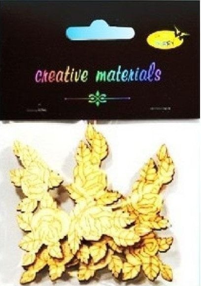 Mudpuppy Drewniane elementy w kształcie róż 7,5cm 3szt