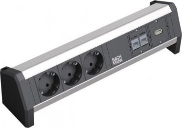 Listwa zasilająca Bachmann DESK 3 gniazda 1.5 m czarna