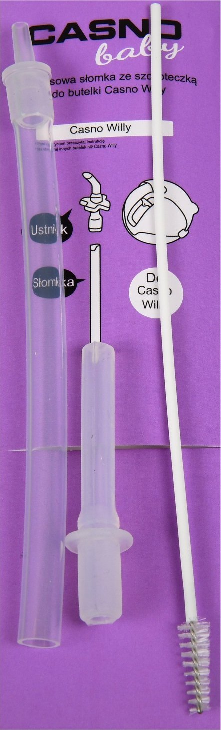 Zestaw słomka + szczoteczka do Casno Baby WILLY 400 ml