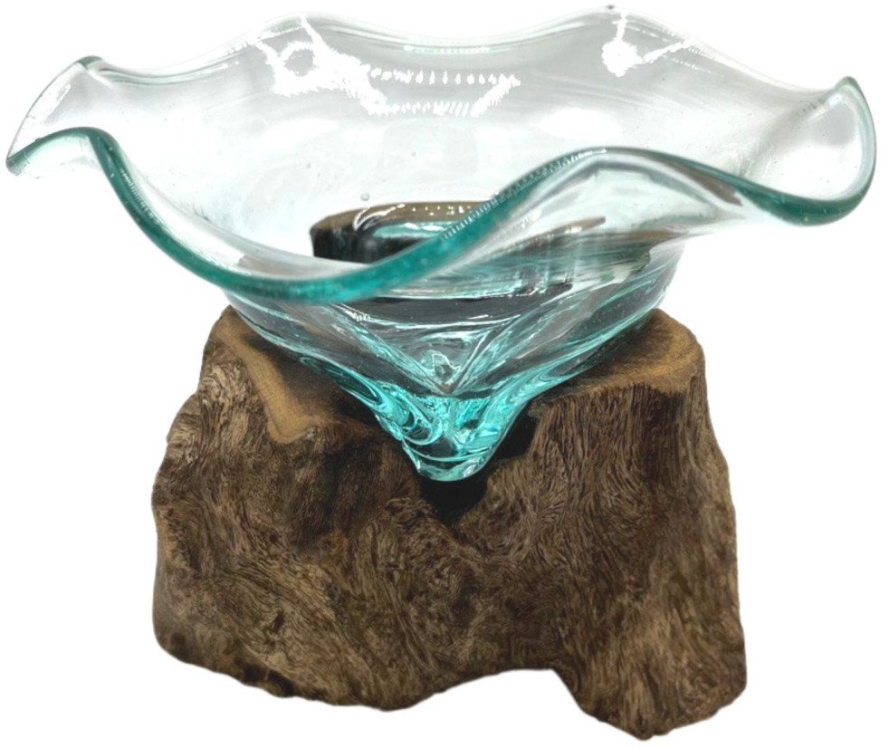Szklana Misa Wtopiona w Drewno - Fantazyjna