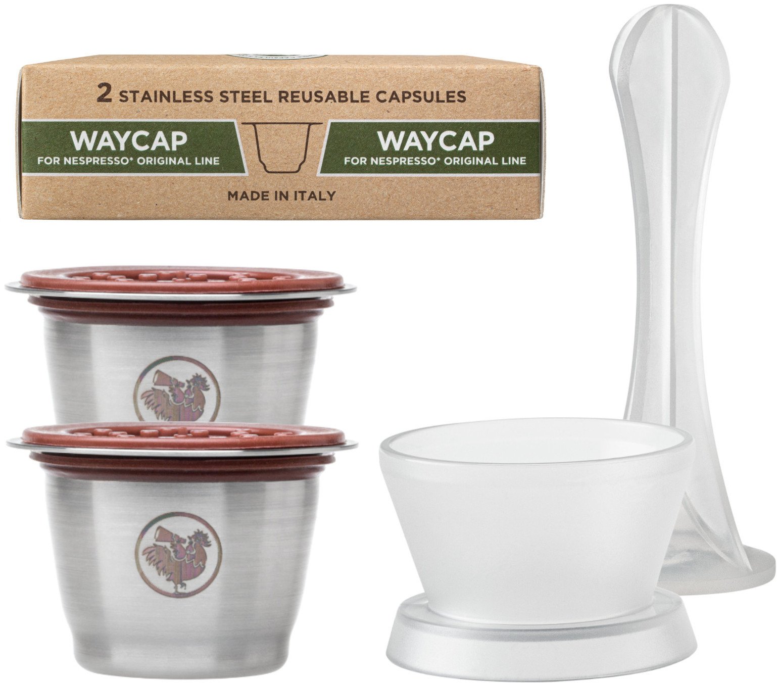 Italian Coffee WAYCap 2x Kapsułka Nespresso POP kompletny Zestaw