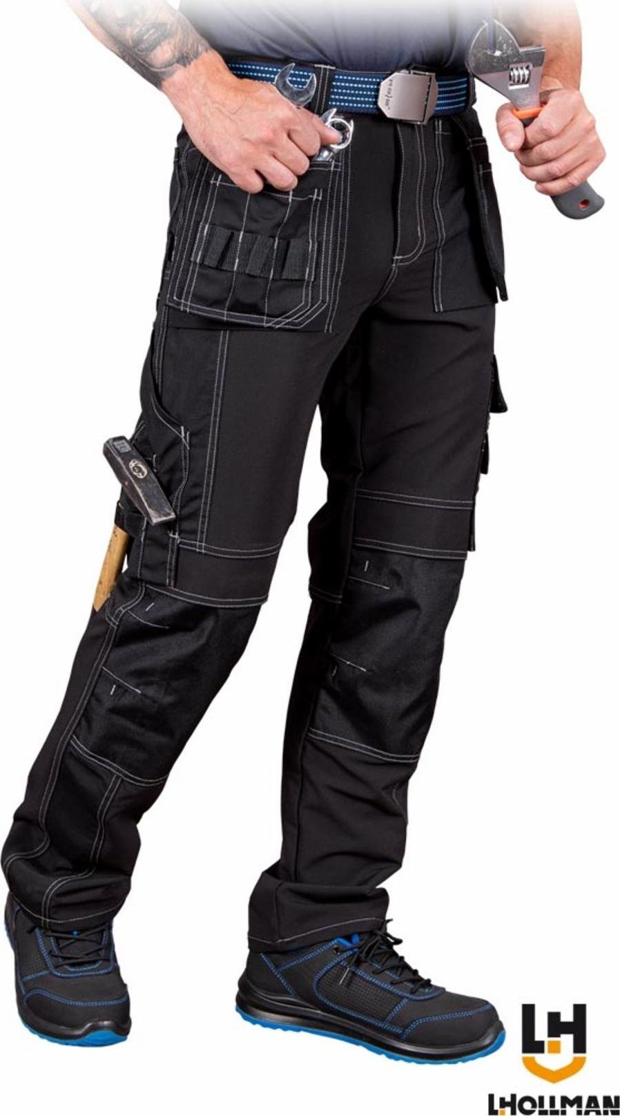 R.E.I.S. LH-EVERBLACK - Spodnie ochronne do pasa EVERBLACK 48