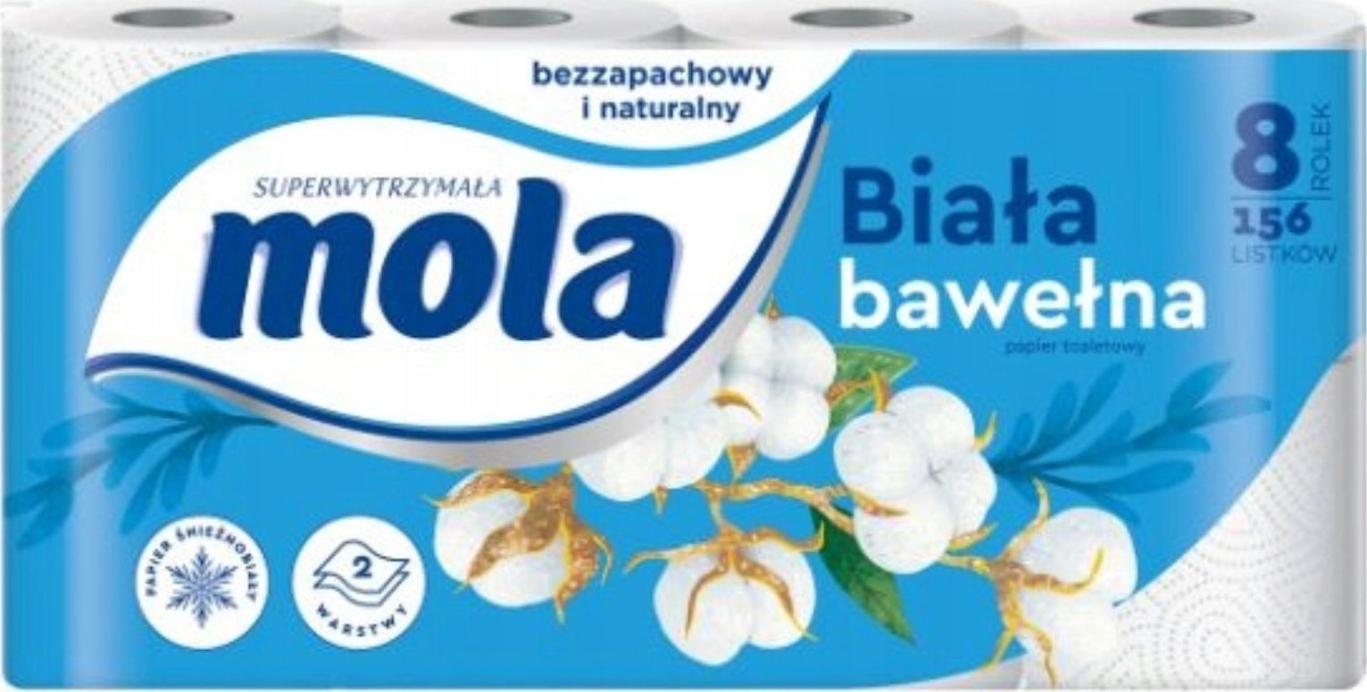 Mola Papier toaletowy biały 8 szt