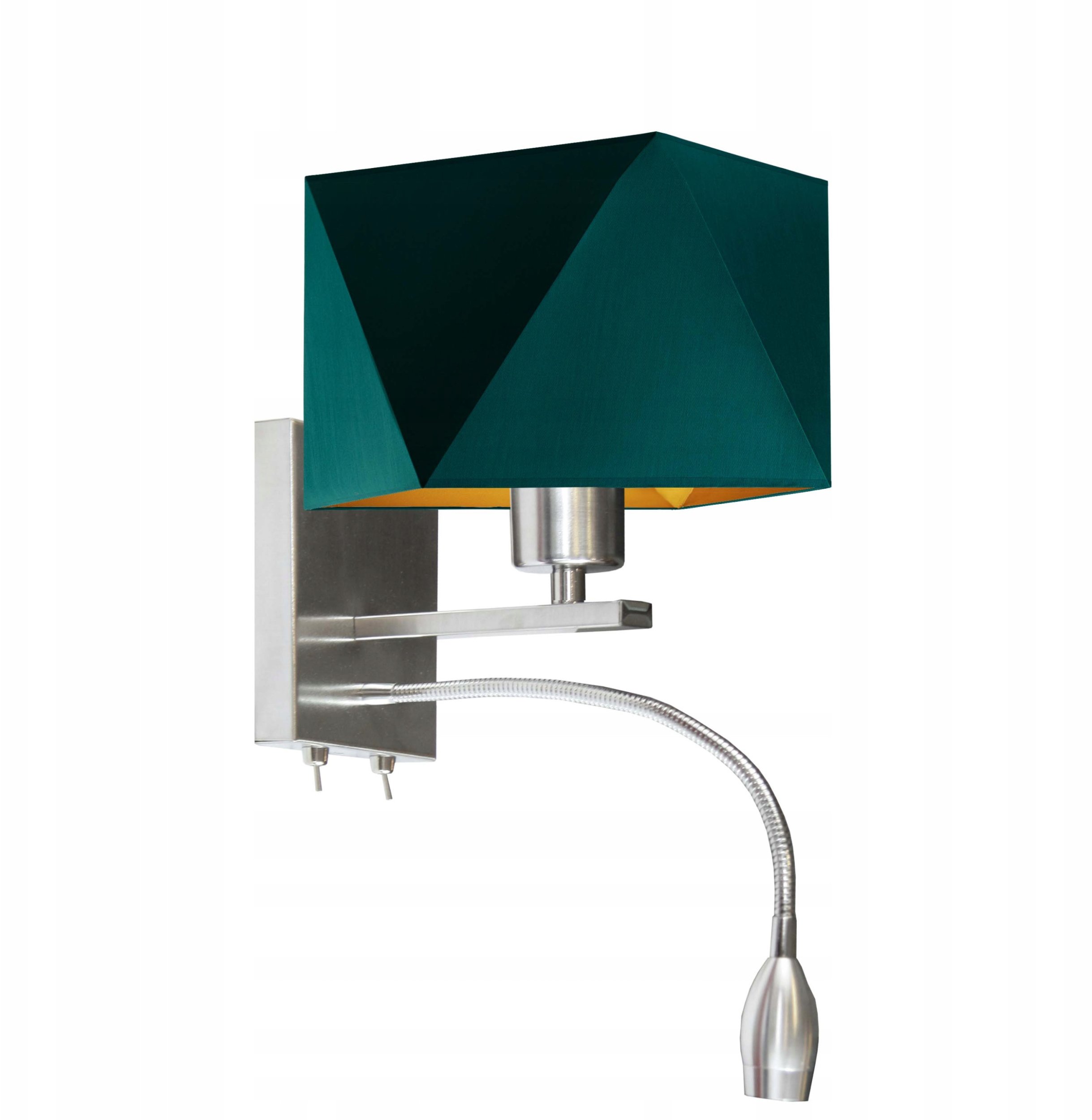 2-punktowy kinkiet z abażurem MESSA GOLD panel LED