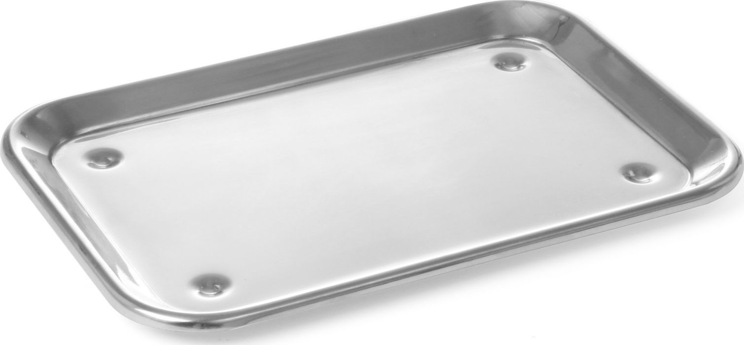 Hendi Taca ekspozycyjna z nóżkami do prezentacji żywności stalowa 240x170mm