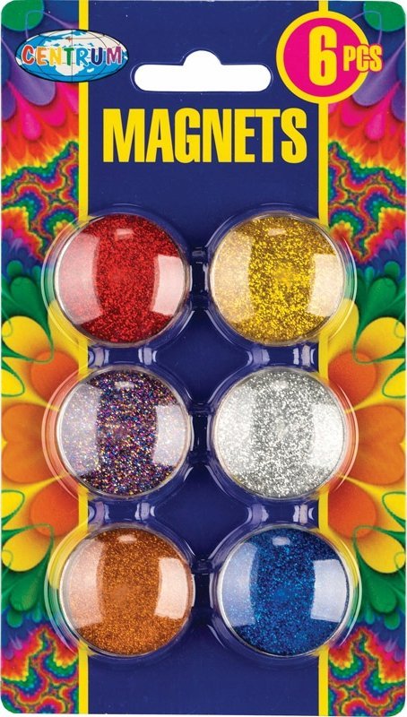 Centrum Magnesy 30mm CENTRUM GLITTER 88804 6szt