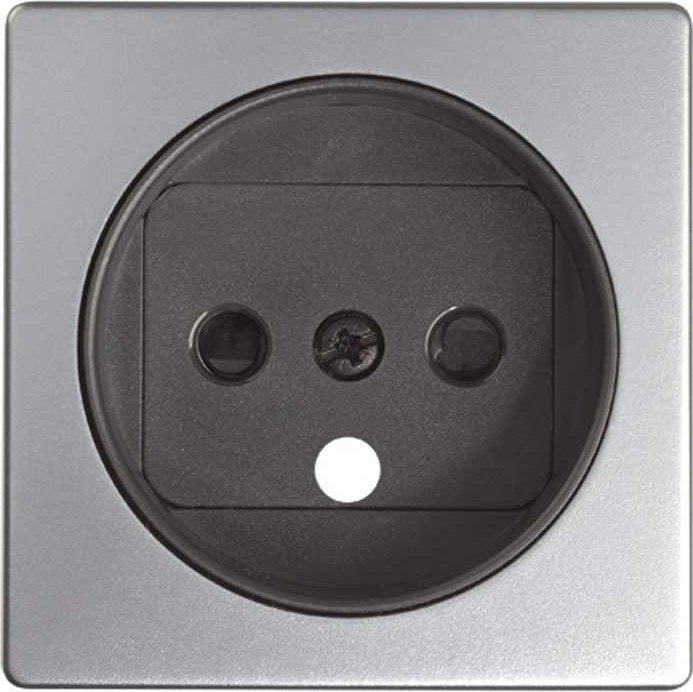 Kontakt-Simon Simon 82 Pokrywa gniazda pojedynczego z uziemieniem z przesłonami aluminium 82068-93