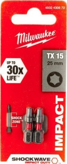 Milwaukee BIT TORX TX15 25MM 2 SZT.