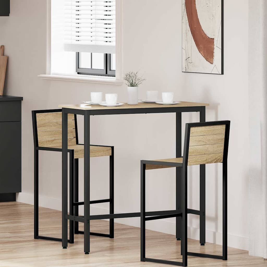 vidaXL stół Dąb Sonoma 100 x 40 x 100,5 cm Drewno inżynieryjne i stal